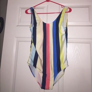 One Piece Stripe Swimsuit